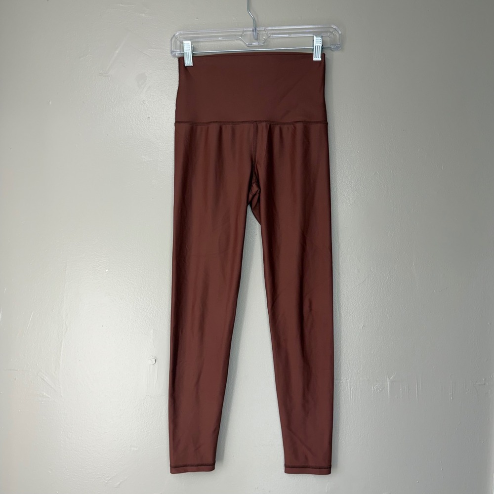 OFFLINE by Aerie Women Mahogany Brown High Rise 7/8 Leggings Short Inseam Medium